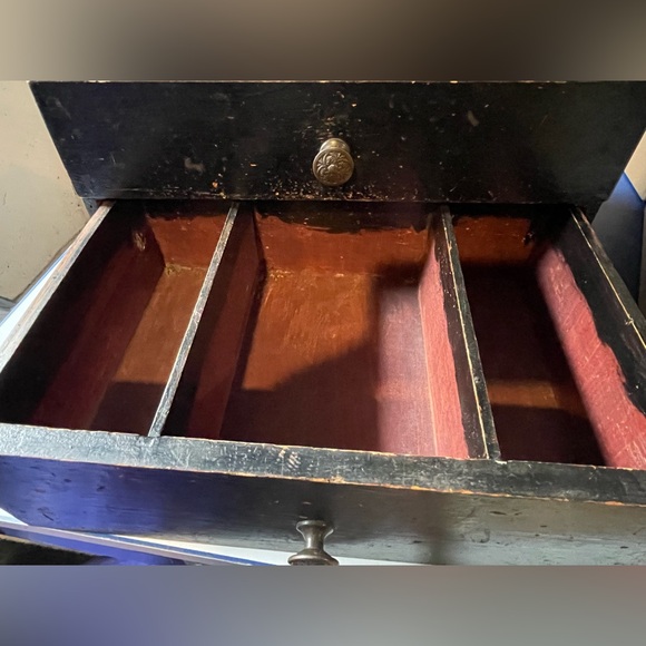 Japanese Antique Wooden Black Drawer Box Tansu Cabinet Storage Edo? Or Meiji ??! - Picture 6 of 16